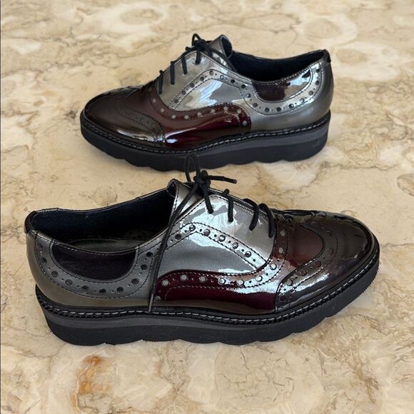 Florentia Pelle Firenze Patent Leather Wingtip Brogues - Picture 4 of 15